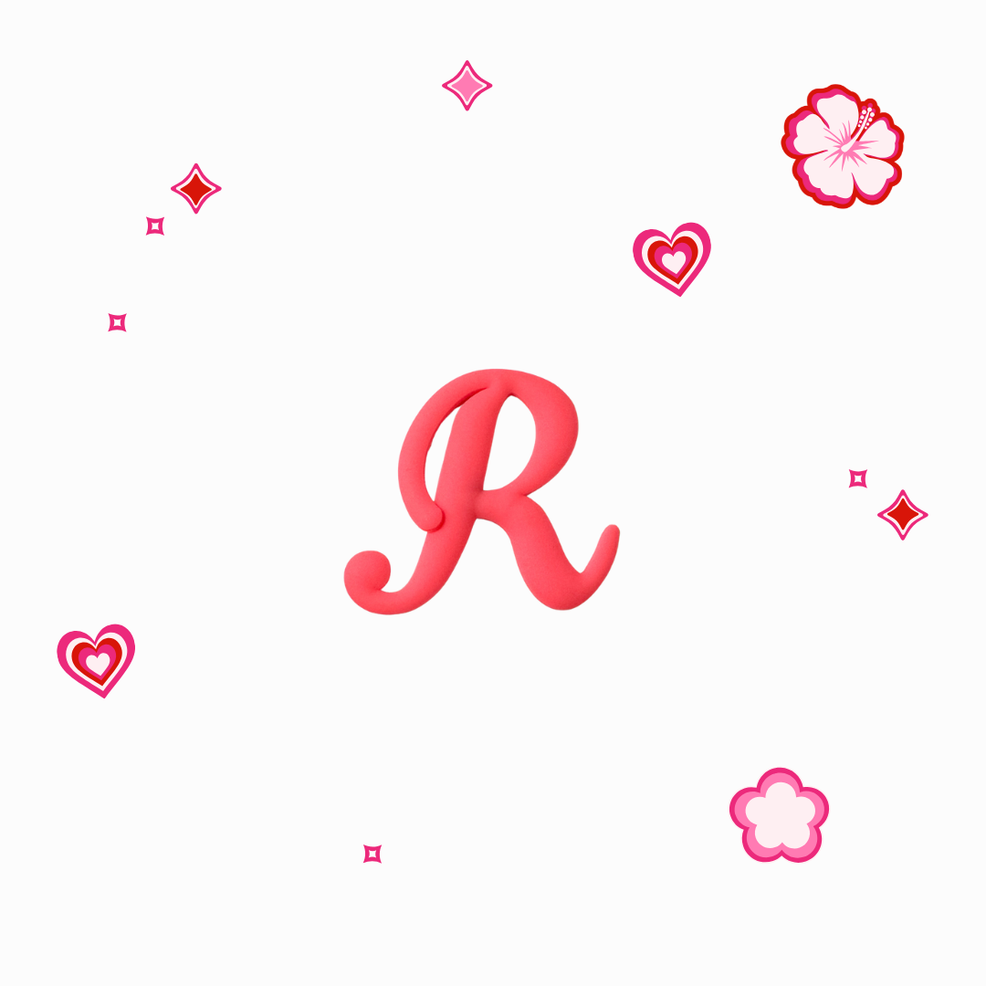 Charms - Thème Lettres Roses