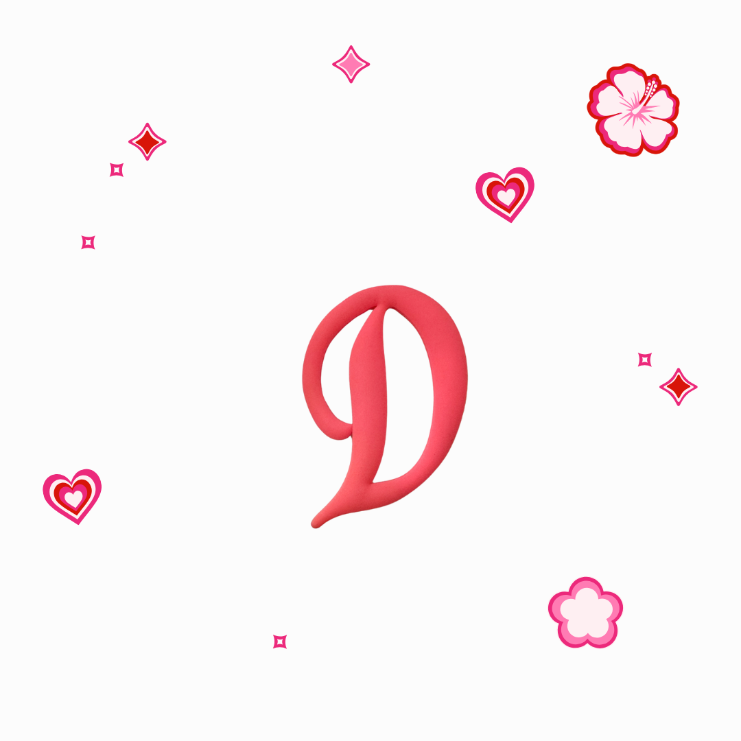 Charms - Thème Lettres Roses