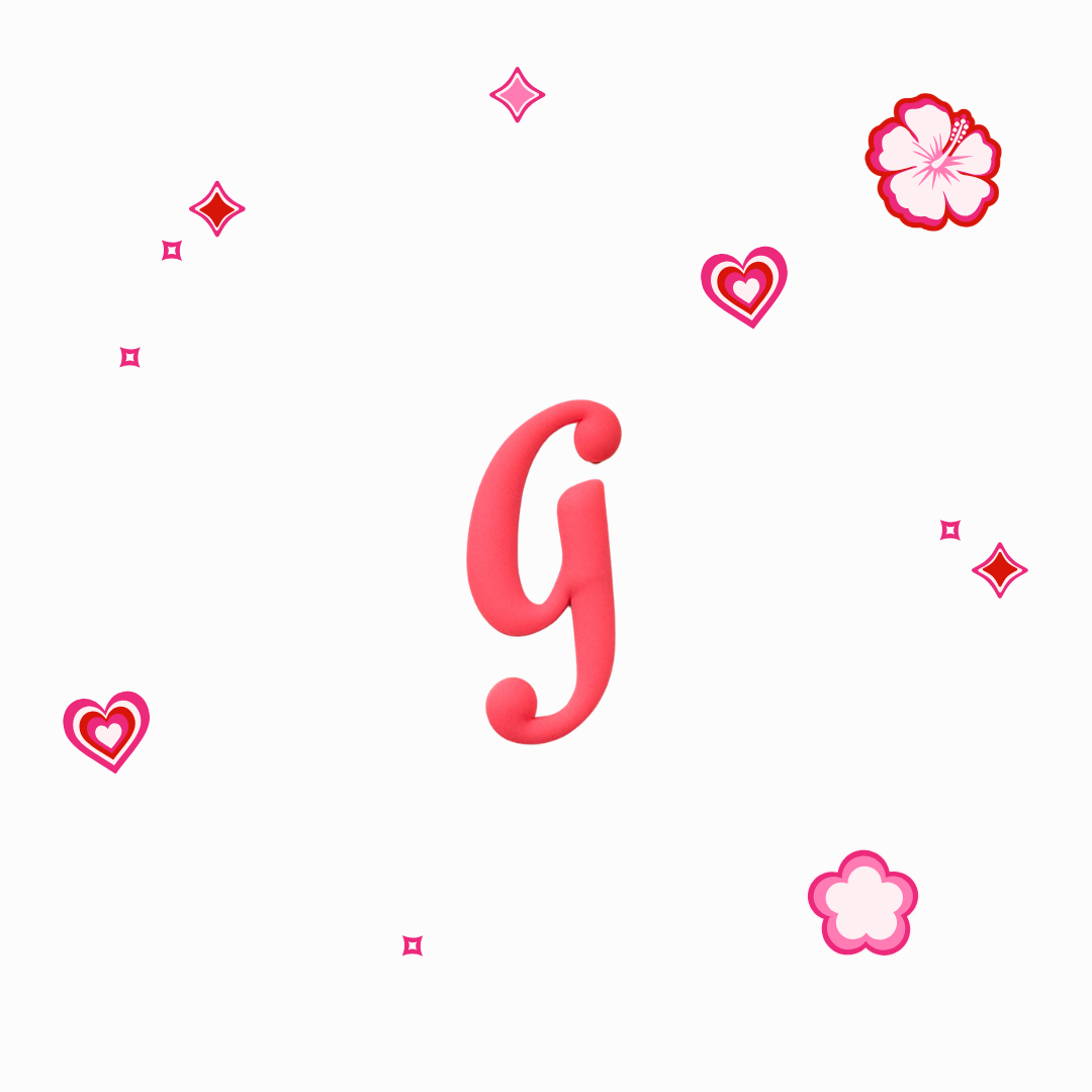 Charms - Thème Lettres Roses