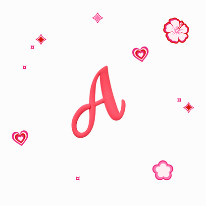 Charms - Thème Lettres Roses