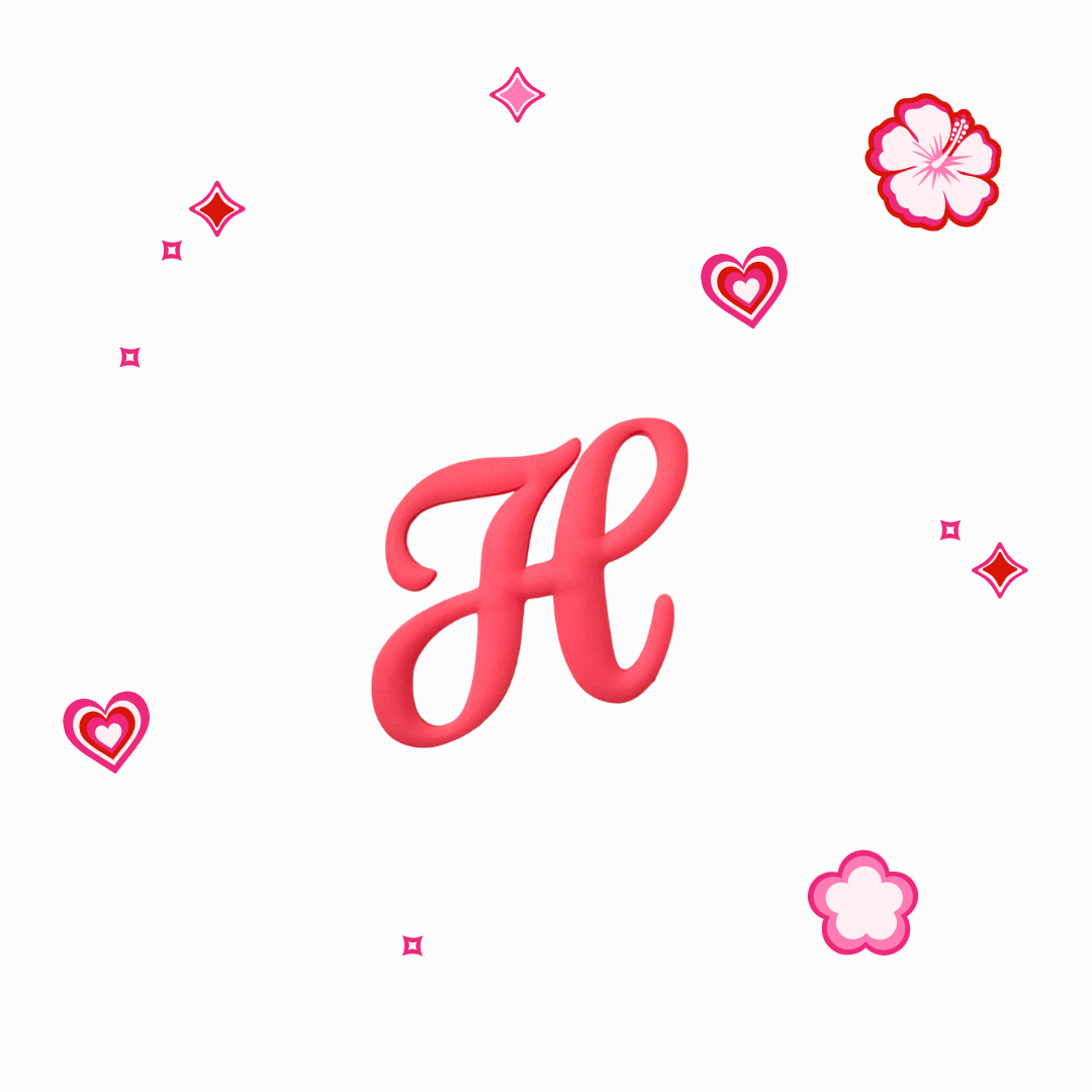 Charms - Thème Lettres Roses