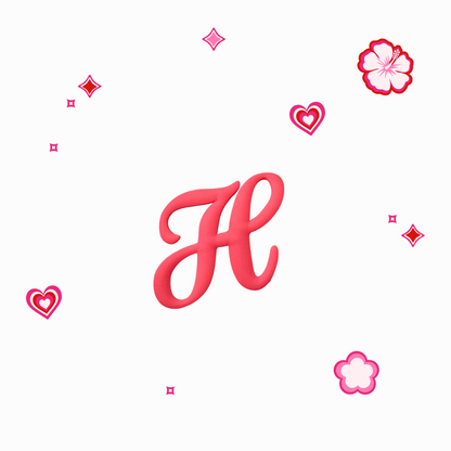 Charms - Thème Lettres Roses