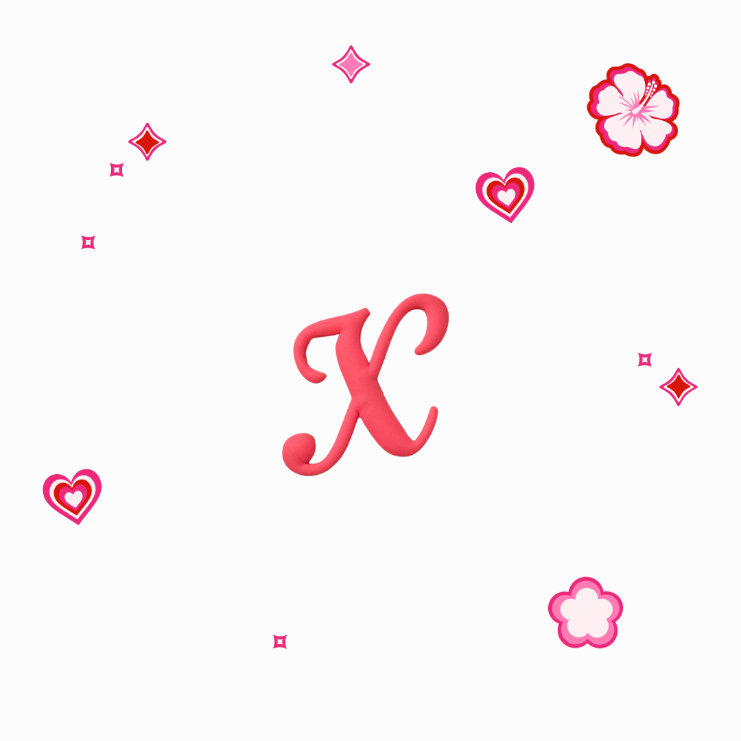 Charms - Thème Lettres Roses